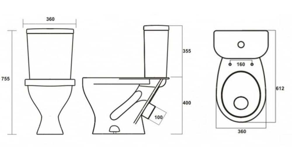 Унитаз Sanita Эталон Косой Выпуск